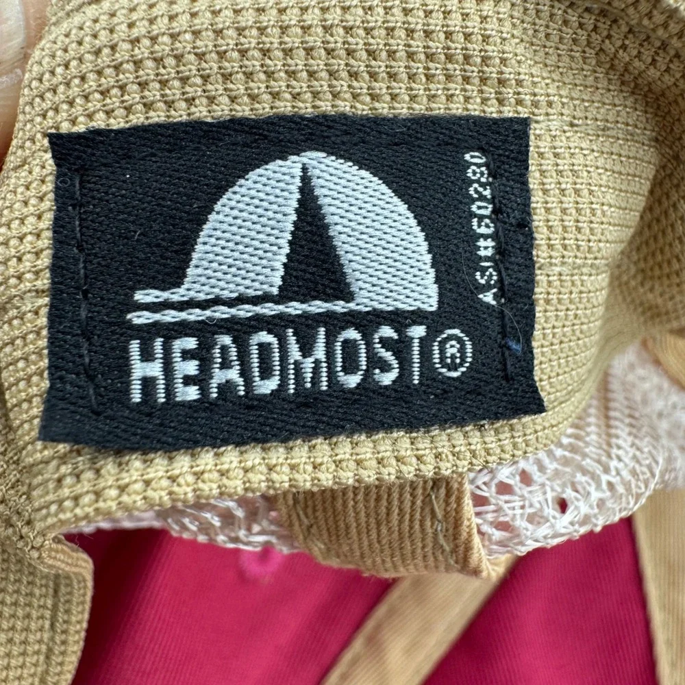 Headmost Trucker Hat Unisex OSFA Pink Distressed Georgia G Logo Snapback Cap